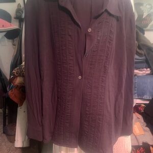 Women's Elegant Purple Shirt Jacket
